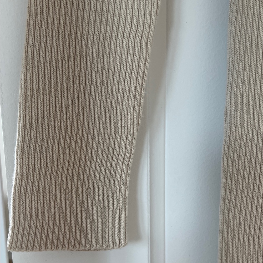 H&M Rib Knit Dress Light Beige - Picture 4 of 10
